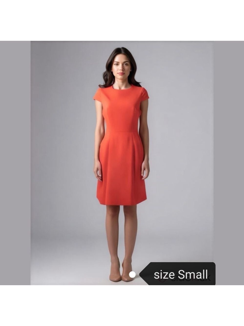 Marc New York peach coral  fully lined dress cap sleeve Size s